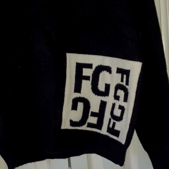 *NWT* FashGudim Black & White Sweater Sz XL - Picture 3 of 8
